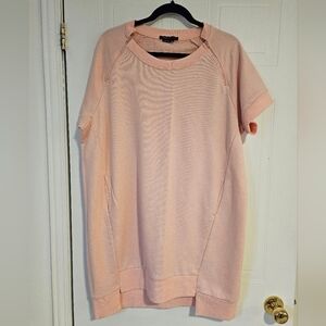 BCBG MAXAZRIA Womens XL Pink peach midi dress Rhinestone Y2K